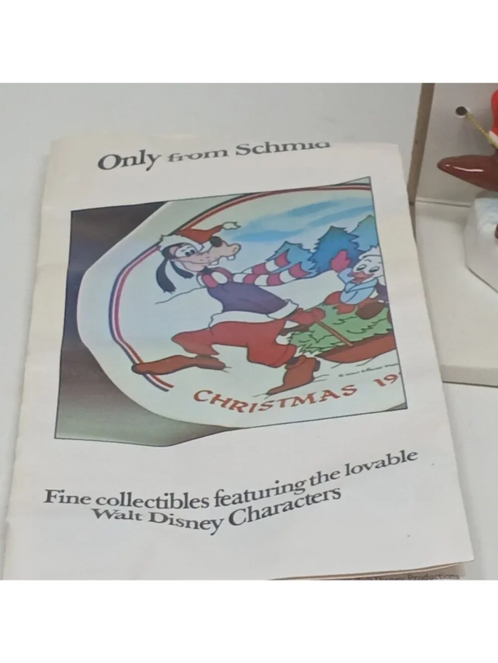 Schmid Walt Disney Christmas 1980 Goofy Sleigh Ride Ornament First LTD #D-9